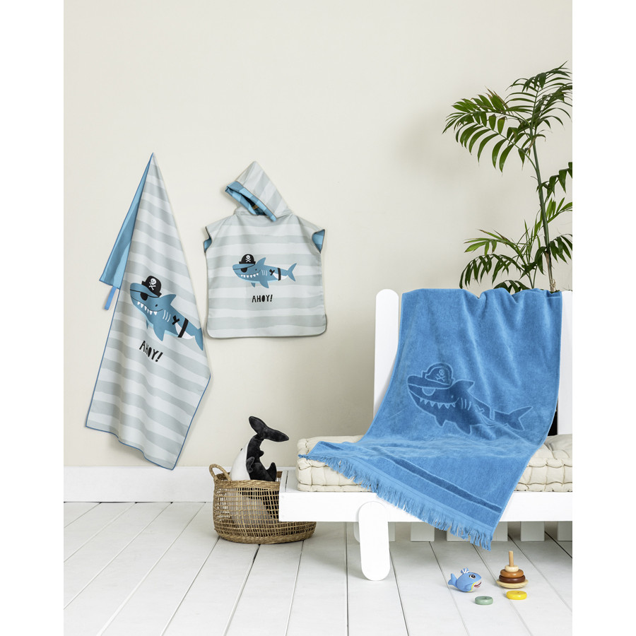 Πετσέτα Θαλάσσης Παιδική (70x10) Διπλής όψης Μικροϊνες Nima Ahoy