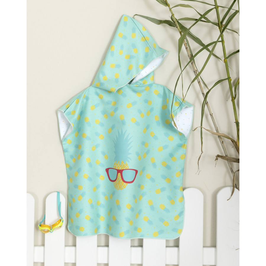 Παιδικό πόντσο θαλάσσης (No 5-8) με κουκούλα Μικροϊνες Διπλής Όψης Nima Pinie