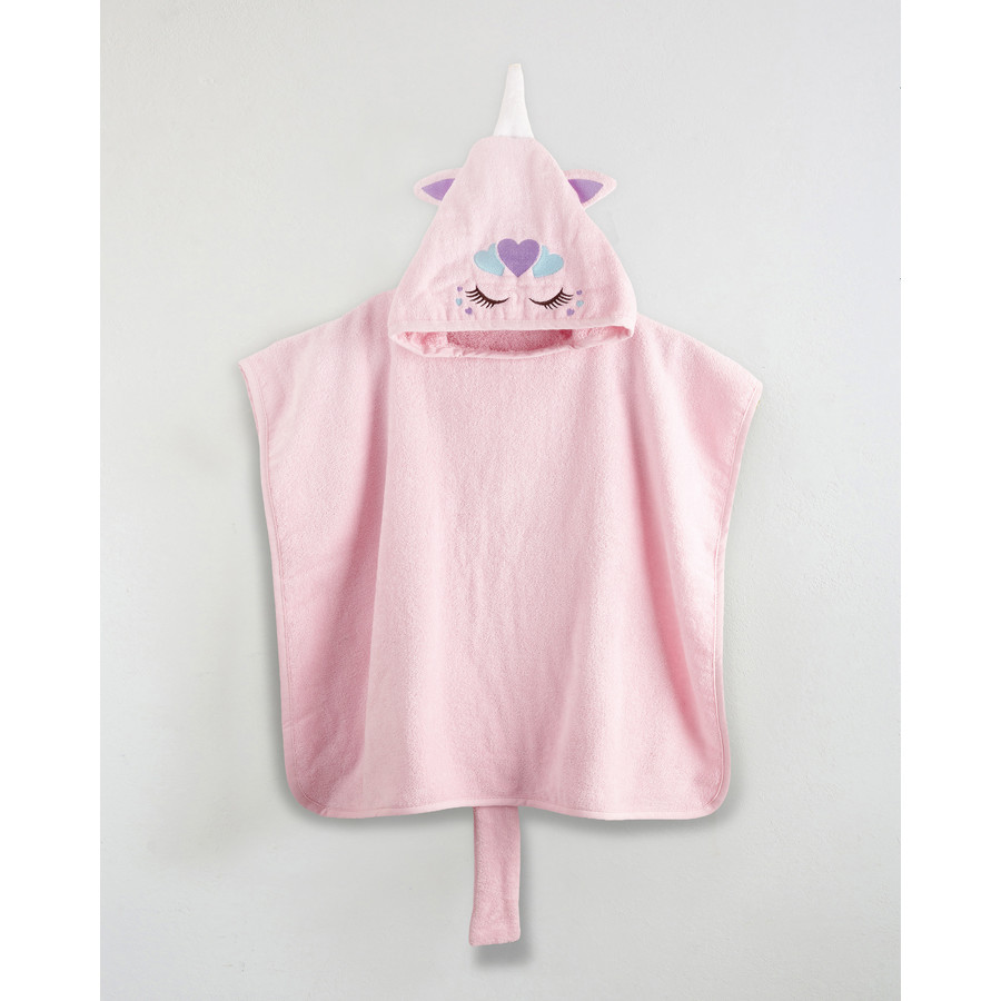 Παιδικό πόντσο θαλάσσης (No 2-4) με κουκούλα Βαμβακερό Βελουτέ Nima Uniheart