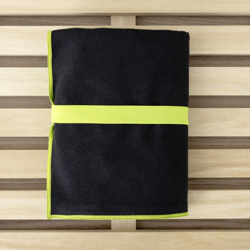 Πετσέτα Θαλάσσης (90x160) Μονόχρωμη Microfiber 200 γραμ/τμ Nima Riva Black