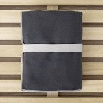 Πετσέτα Θαλάσσης (75x150) Μονόχρωμη Microfiber 200 γραμ/τμ Nima Riva Dark Gray