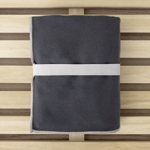 Πετσέτα Θαλάσσης (75x150) Μονόχρωμη Microfiber 200 γραμ/τμ Nima Riva Dark Gray