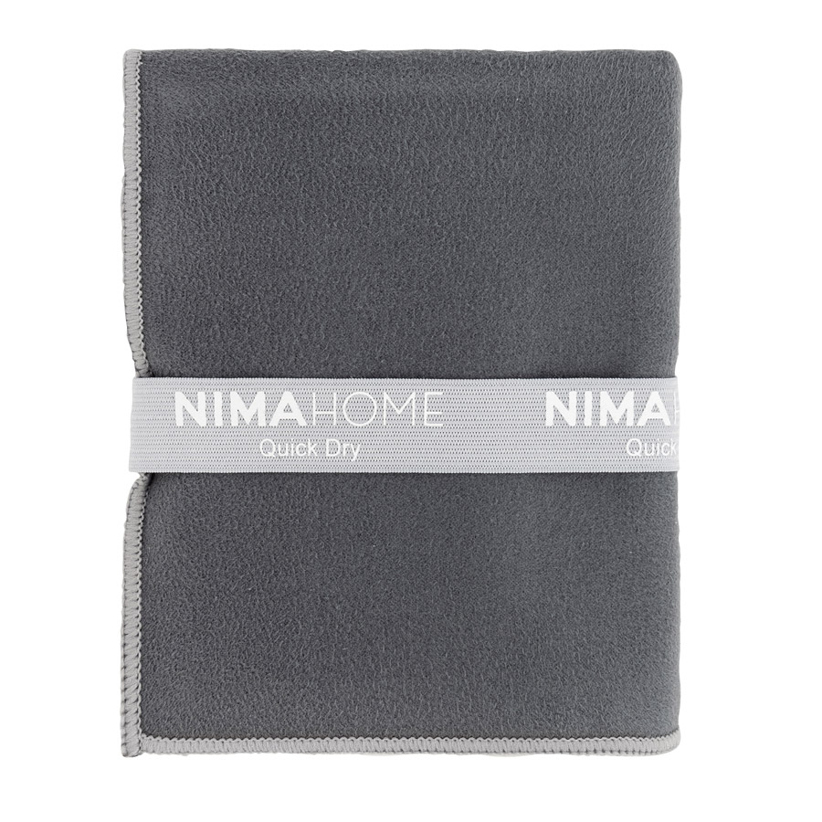 Πετσέτα Γυμναστηρίου (50x90) Μονόχρωμη Microfiber 200 γραμ/τμ Nima Riva Dark Gray