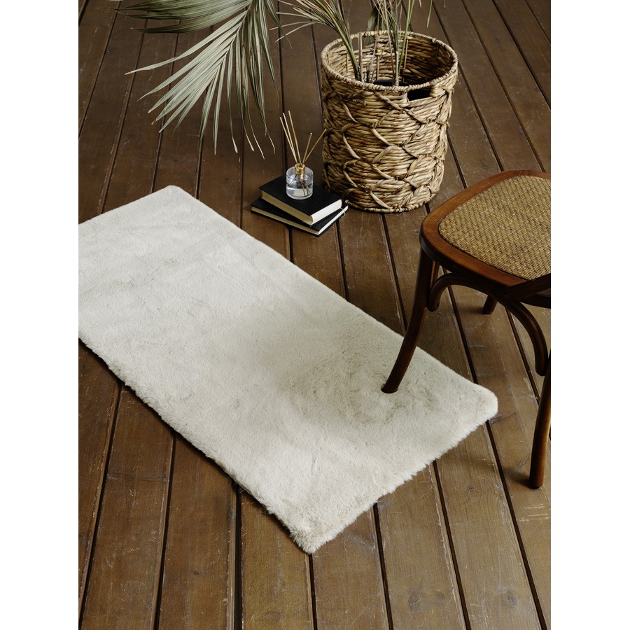 Χαλάκι Αντιολισθητικό Γούνινο (60x130) Nima Lounge Cream