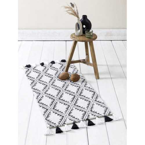 Πατάκι - Χαλάκι διαδρόμου (60x130) Βαμβακερό με Φούντες Nima Tribe