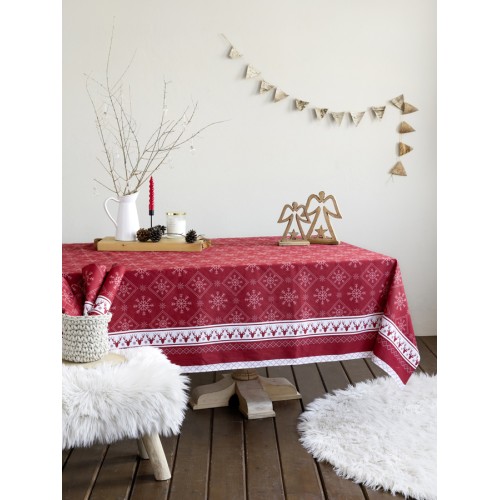 Τραπεζομάντηλο Μακρόστενο 12 Ατόμων (150x250) Χριστουγεννιάτικo Nima Christmas Day