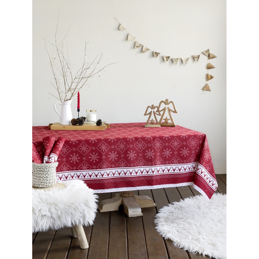 Τραπεζομάντηλο Τετράγωνο (150x150) Χριστουγεννιάτικo Nima Christmas Day