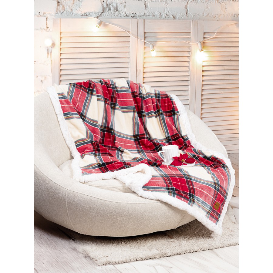 Κουβέρτα-Ριχτάρι για καναπέ Flannel Rabbit Fur (130x170) Kαρώ Nima Noelle