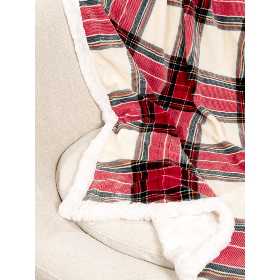 Κουβέρτα-Ριχτάρι για καναπέ Flannel Rabbit Fur (130x170) Kαρώ Nima Noelle