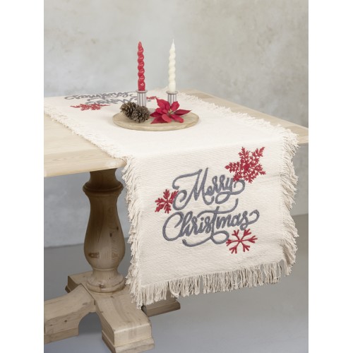 Τραβέρσα Κεντητή (45x150) Χριστουγεννιάτικη Nima Charm