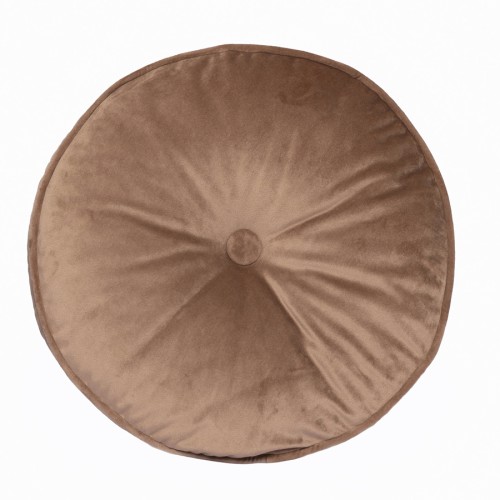 Διακοσμητικό Μαξιλάρι Στρογγυλό (Διάμετρος 40 εκ.) Βελουτέ Palamaiki Velvet Feel VF803 Beige