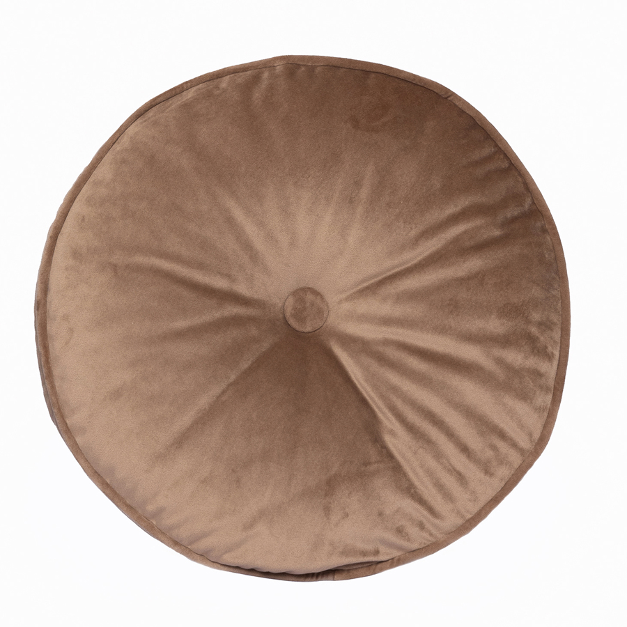Διακοσμητικό Μαξιλάρι Στρογγυλό (Διάμετρος 40 εκ.) Βελουτέ Palamaiki Velvet Feel VF803 Beige