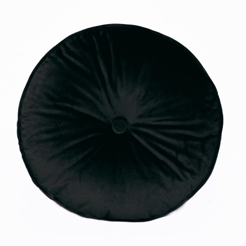 Διακοσμητικό Μαξιλάρι Στρογγυλό (Διάμετρος 40 εκ.) Βελουτέ Palamaiki Velvet Feel VF803 Black
