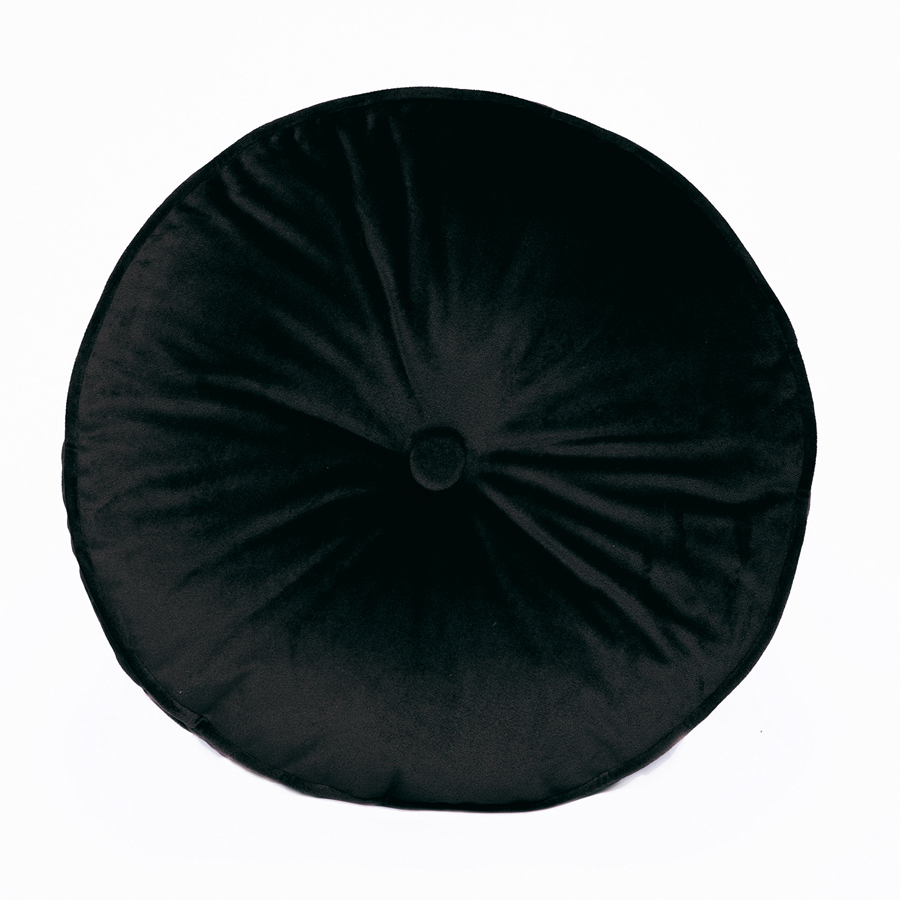 Διακοσμητικό Μαξιλάρι Στρογγυλό (Διάμετρος 40 εκ.) Βελουτέ Palamaiki Velvet Feel VF803 Black