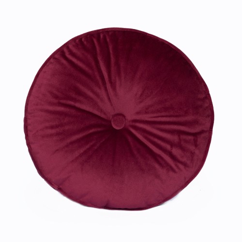 Διακοσμητικό Μαξιλάρι Στρογγυλό (Διάμετρος 40 εκ.) Βελουτέ Palamaiki Velvet Feel VF803 Bordeaux