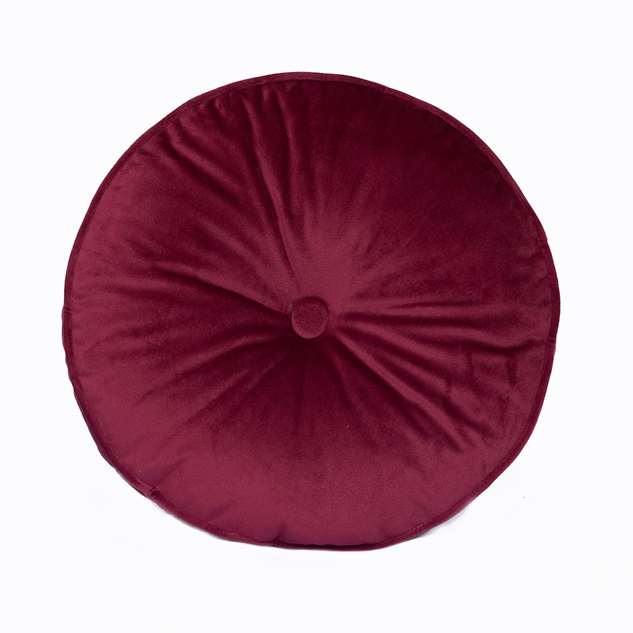 Διακοσμητικό Μαξιλάρι Στρογγυλό (Διάμετρος 40 εκ.) Βελουτέ Palamaiki Velvet Feel VF803 Bordeaux