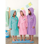 Μπουρνούζι Παιδικό με Κουκούλα (No 2-4) Βαμβακερό Palamaiki Cute Mint