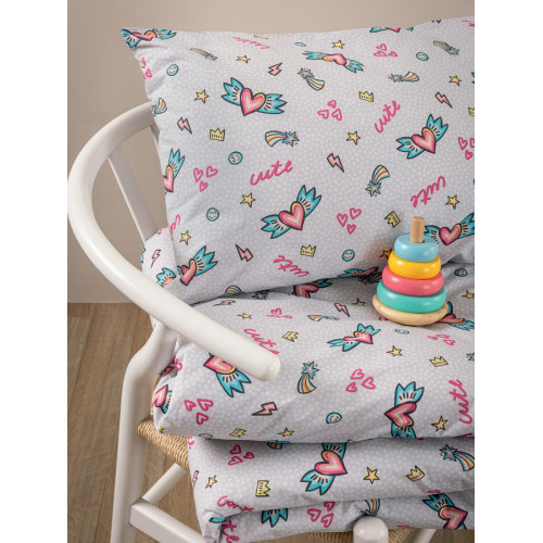 Σετ Σεντόνια Μονά Παιδικά (170x260) Βαμβακερά Palamaiki MK782 Cute