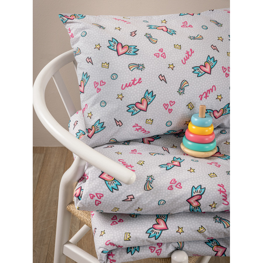 Σετ Σεντόνια Μονά Παιδικά (170x260) Βαμβακερά Palamaiki MK782 Cute