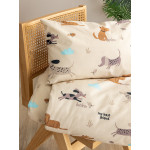 Σετ Σεντόνια Βρεφικά Κούνιας (130x170) με Λάστιχο Βαμβακερά Palamaiki MK783 Σκυλάκια