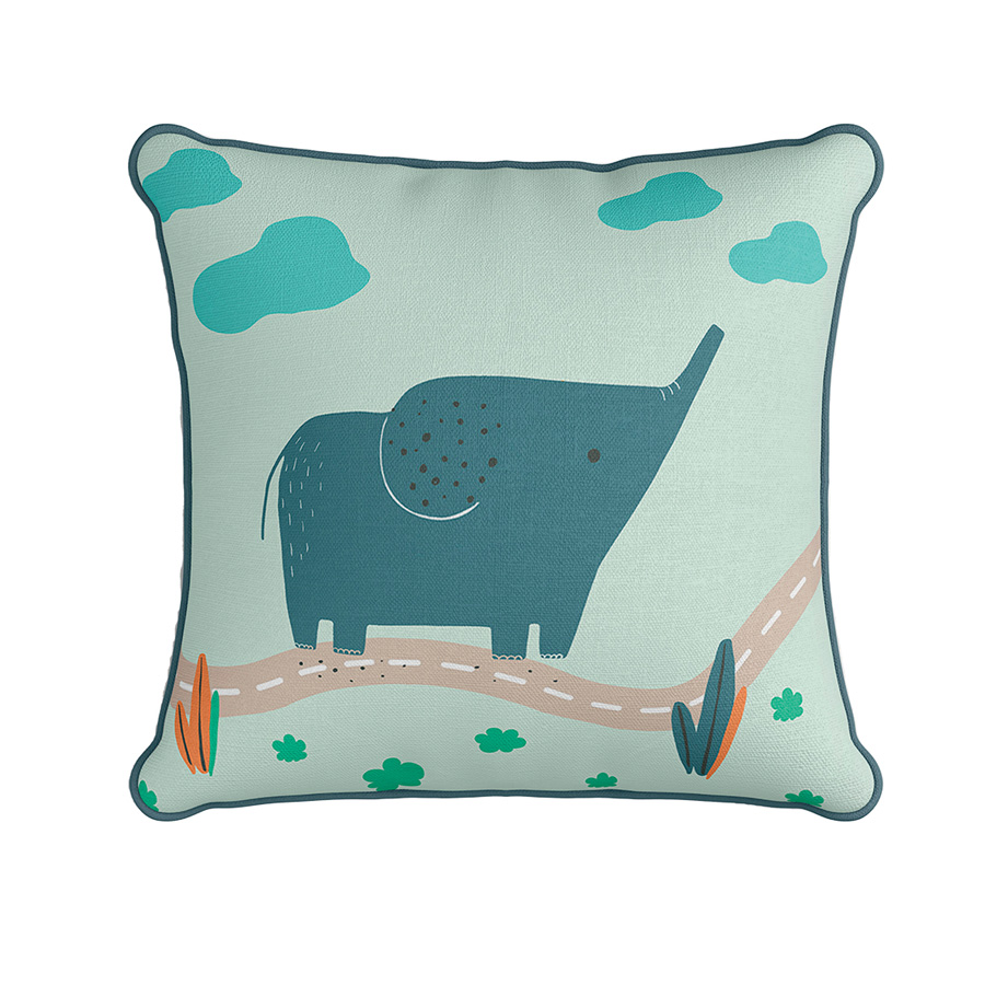 Διακοσμητική Μαξιλαροθήκη (43x43) με ελεφαντάκι Palamaiki AS130