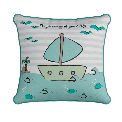 Διακοσμητική Μαξιλαροθήκη (43x43) με καραβάκι Palamaiki AS132