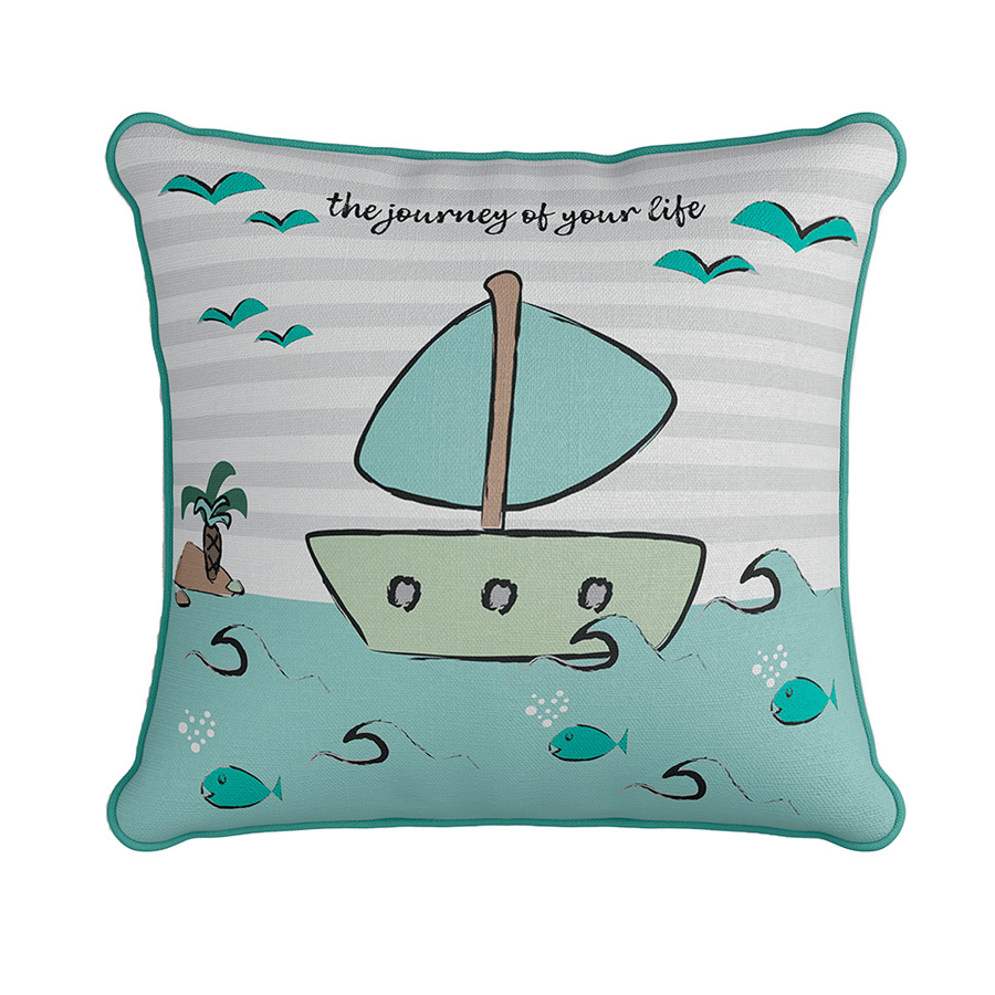 Διακοσμητική Μαξιλαροθήκη (43x43) με καραβάκι Palamaiki AS132