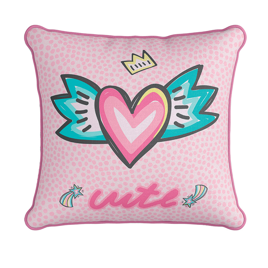 Διακοσμητική Μαξιλαροθήκη (43x43) με καρδιά Palamaiki AS135