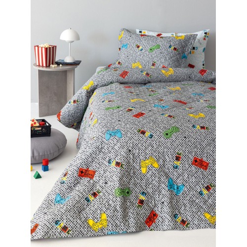 Κουβερλί Μονό (160x220) Παιδικό Palamaiki MCR359 Video Game Playstation