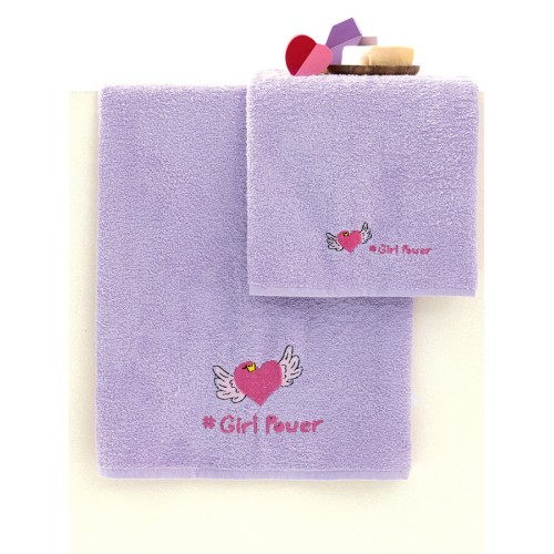 Σετ Πετσέτες 2 τεμαχίων Παιδικές (Χειρός | Λουτρού) Palamaiki Girlpro