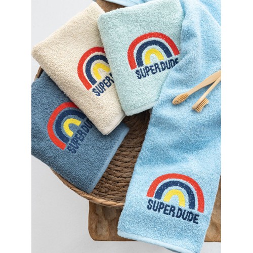 Σετ Πετσέτες Παιδικές 4 τεμαχίων (40x60) Βαμβακερές Palamaiki Super Dude