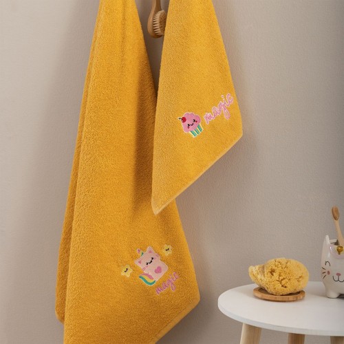 Σετ Πετσέτες 2 τεμαχίων Παιδικές (Χειρός | Λουτρού) Palamaiki Unicat (Cupcake)