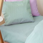 Σεντόνι Βρεφικό Κούνιας (130x170) Βαμβακερό 144 Κλωστών Μονόχρωμο Palamaiki Totem Mint