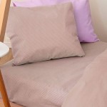 Σεντόνι Βρεφικό Κούνιας (130x170) Βαμβακερό 144 Κλωστών Μονόχρωμο Palamaiki Totem Moka