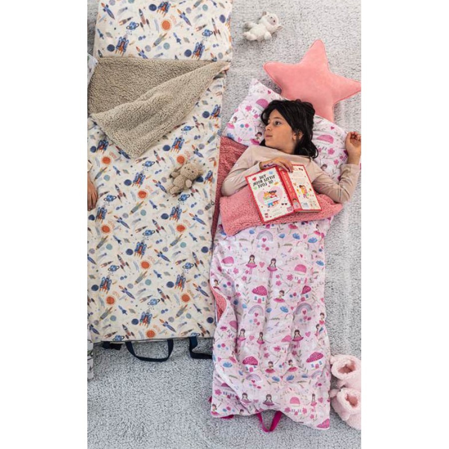 Υπνόσακος Παιδικός (60x130) Με Μαξιλάρι Flannel και Sherpa (Προβατάκι) Palamaiki WAB103