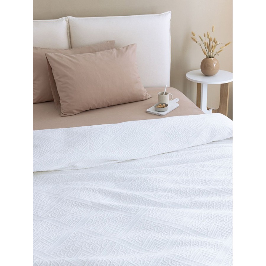 Κουβέρτα Πικέ Σούπερ Υπέρδιπλη (250x260) King Size, ανάγλυφη βαμβακερή, Palamaiki Carla White Κουβέρτα Πικέ Σούπερ Υπέρδιπλη (250x260) King Size, ανάγλυφη βαμβακερή, Palamaiki Carla White