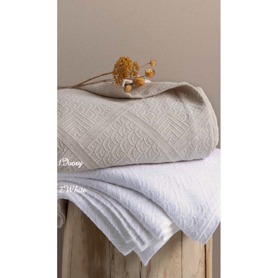 Κουβέρτα Πικέ Σούπερ Υπέρδιπλη (250x260) King Size, ανάγλυφη βαμβακερή, Palamaiki Carla White Κουβέρτα Πικέ Σούπερ Υπέρδιπλη (250x260) King Size, ανάγλυφη βαμβακερή, Palamaiki Carla White