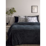Κουβέρτα Υπέρδιπλη (220x240) Flannel Fleece Palamaiki Aster Coal