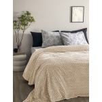 Κουβέρτα Μονή (160x220) Flannel Fleece Palamaiki Aster Creme