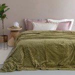 Κουβέρτα Μονή (160x220) Flannel Fleece Palamaiki Aster Green