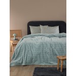 Κουβέρτα Υπέρδιπλη (220x240) Flannel Fleece Palamaiki Aster Jade