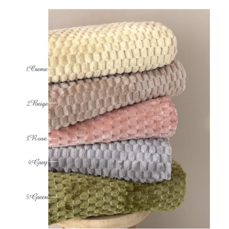 Κουβέρτα Υπέρδιπλη (220x240) Flannel Fleece Palamaiki Aster Green