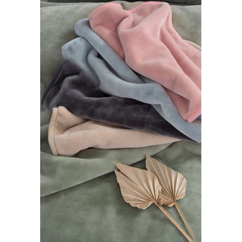 Κουβέρτα Υπέρδιπλη (220x240) Βελουτέ, Super Soft Palamaiki Dream Velour/2 Beige