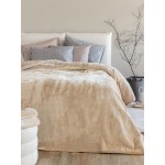 Κουβέρτα Μονή (160x220) Βελουτέ, Super Soft Palamaiki Dream Velour/3 Sandy