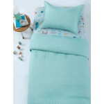 Κουβερλί Μονό (160x240) Με Μαξιλαροθήκη Μονόχρωμο Palamaiki Jenn/2 Green