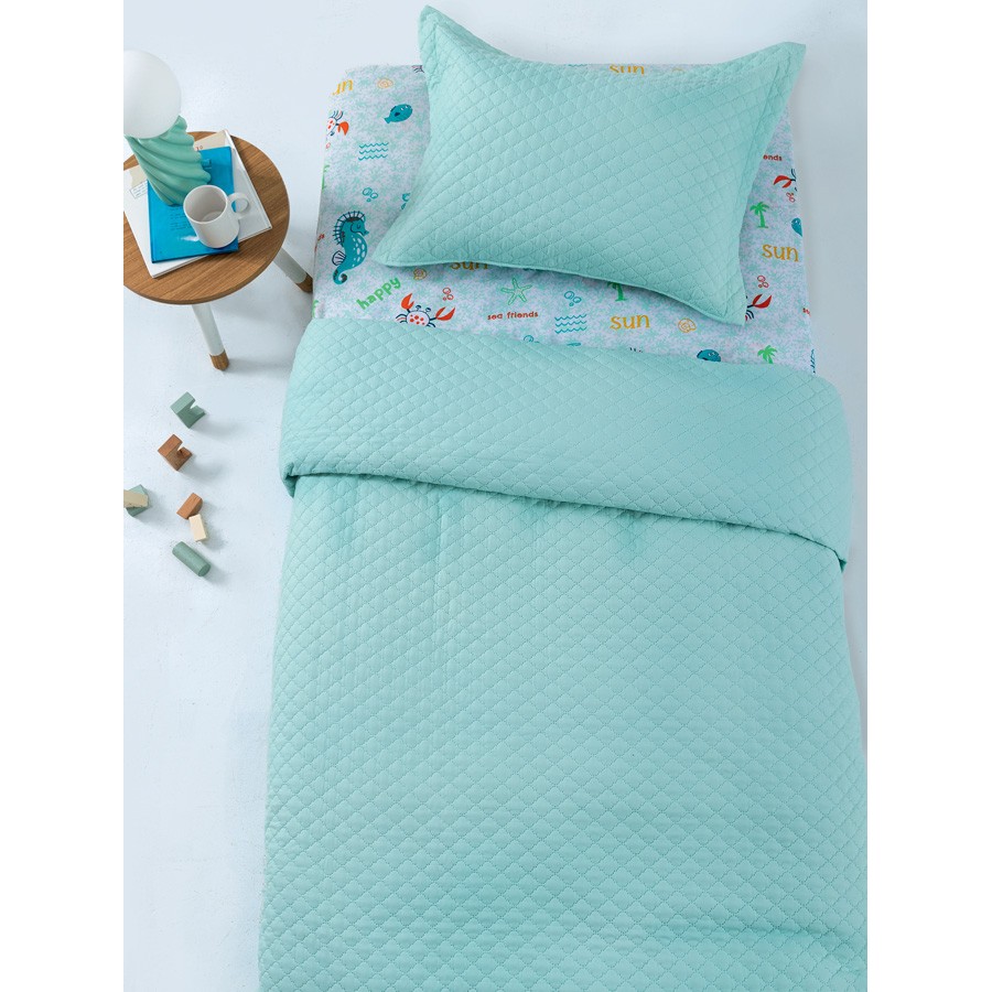 Κουβερλί Υπέρδιπλο (220x240) Με Μαξιλαροθήκες Μονόχρωμο Palamaiki Jenn/2 Ivory