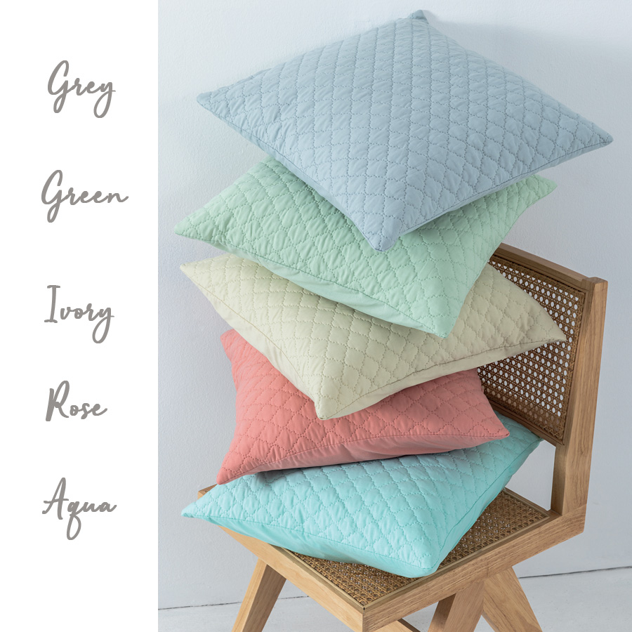 Διακοσμητική Μαξιλαροθήκη Φιγούρας (48x48) Μονόχρωμη Palamaiki Jenn/2 ivory