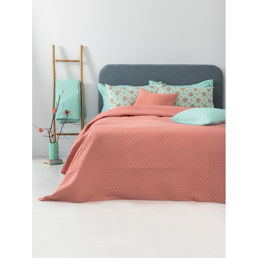 Κουβερλί Υπέρδιπλο (220x240) Με Μαξιλαροθήκες Μονόχρωμο Palamaiki Jenn/2 Ivory