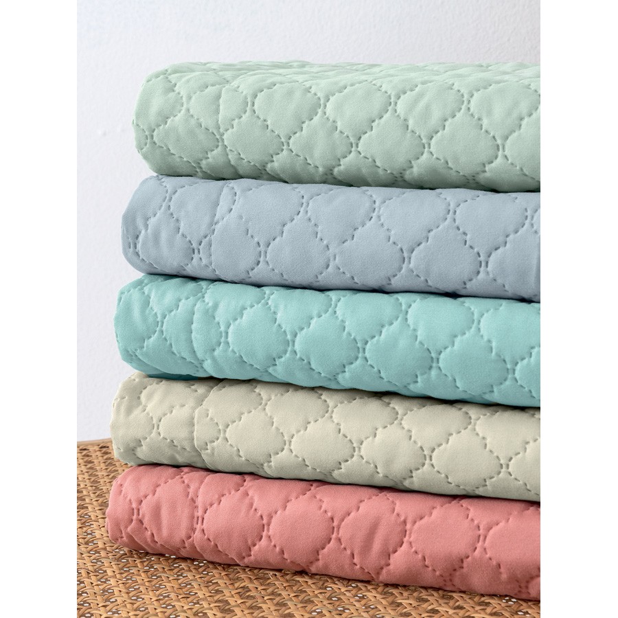 Κουβερλί Υπέρδιπλο (220x240) Με Μαξιλαροθήκες Μονόχρωμο Palamaiki Jenn/2 Ivory