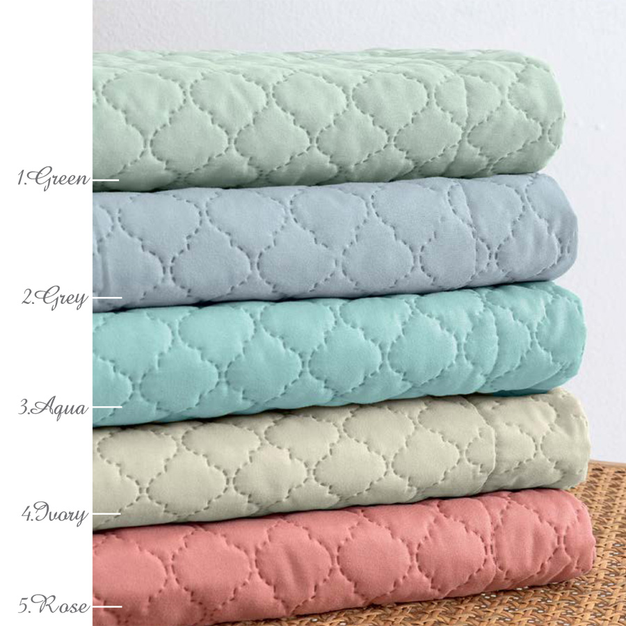 Κουβερλί Υπέρδιπλο (220x240) Με Μαξιλαροθήκες Μονόχρωμο Palamaiki Jenn/2 Ivory